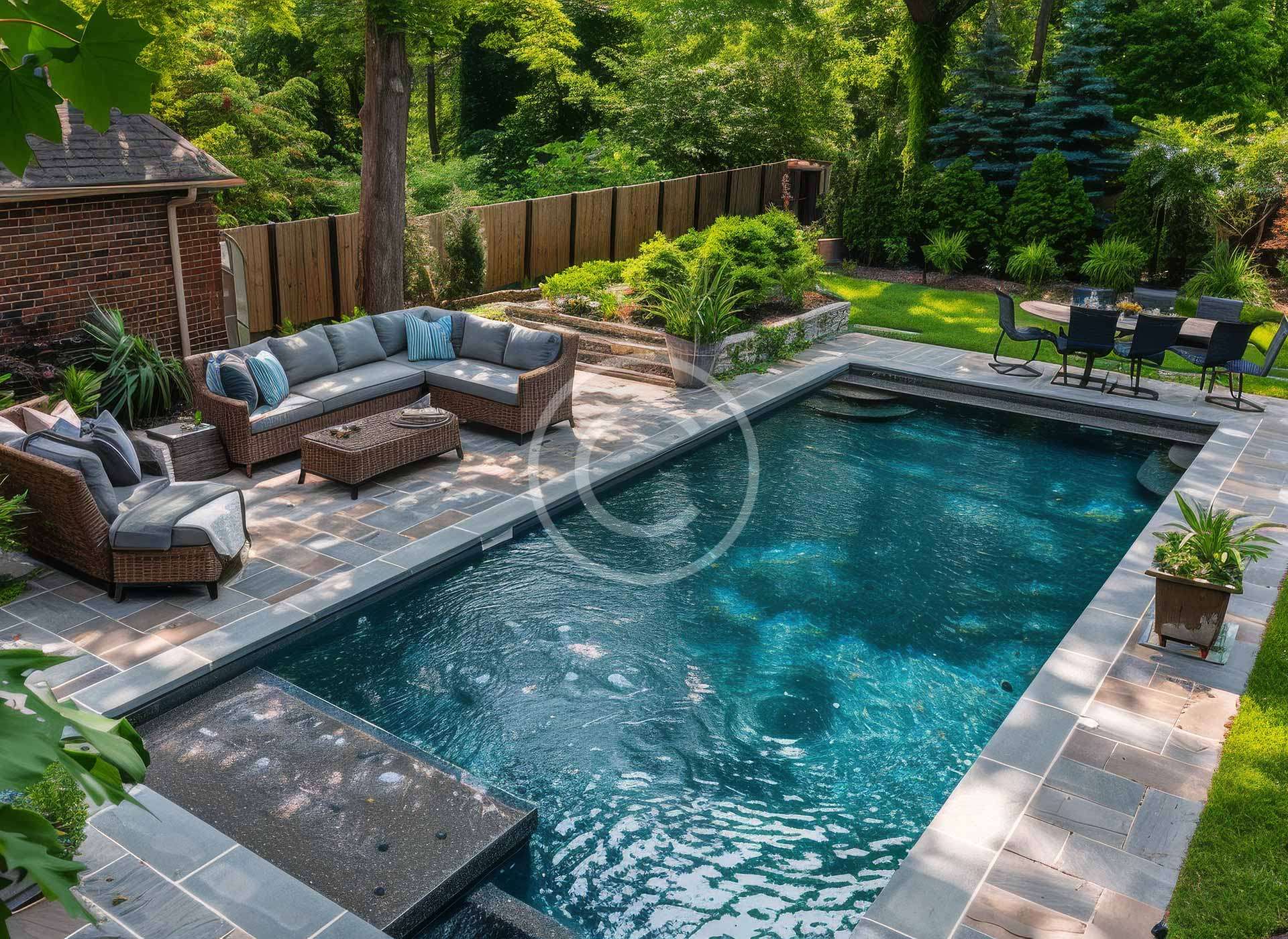 Pool landscaping